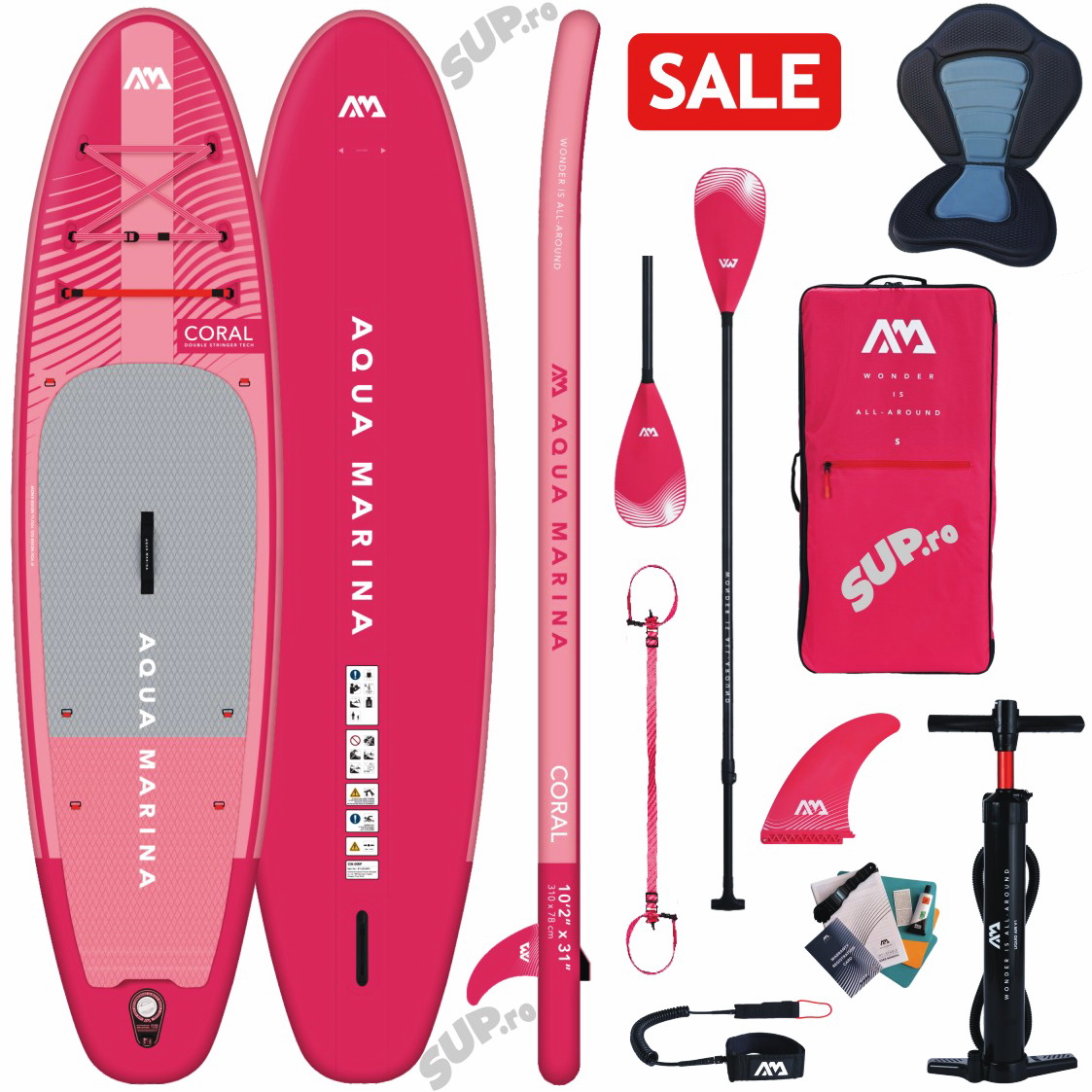 CORAL pink kayak